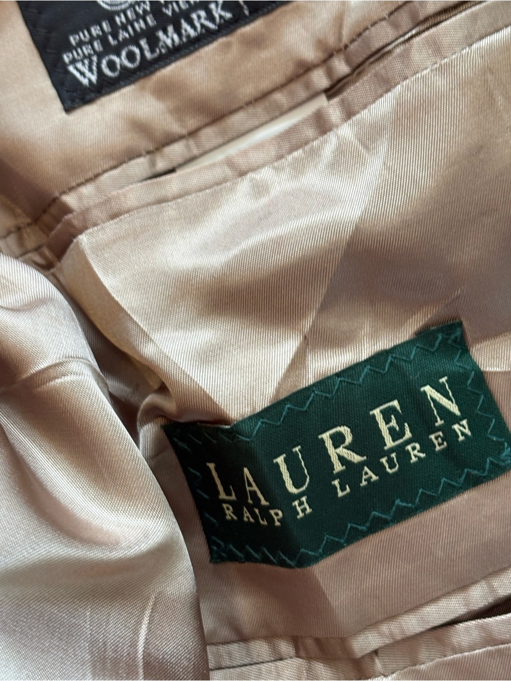 Lauren Ralph Lauren Brown Herringbone Wool Blazer - Picture 6 of 9